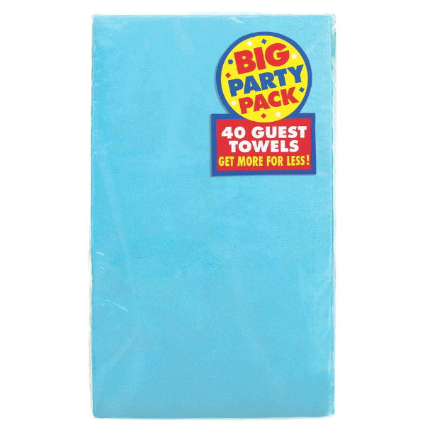 2-Ply Big Party Pack Guest Towels Caibbean Blue (40)