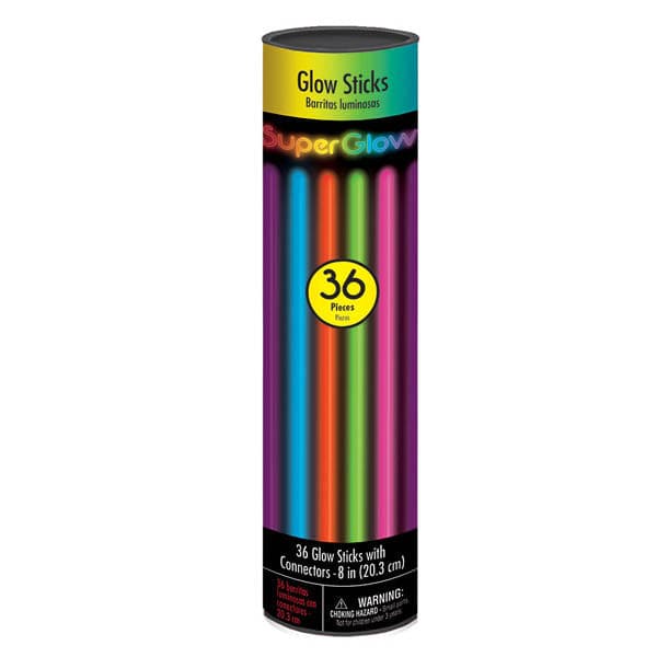 Glow Stick 8in Tube - Multicolor 36ct