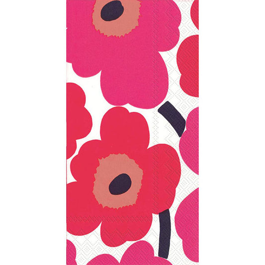 Marimekko - Unikko Red Paper Guest Towels 16ct