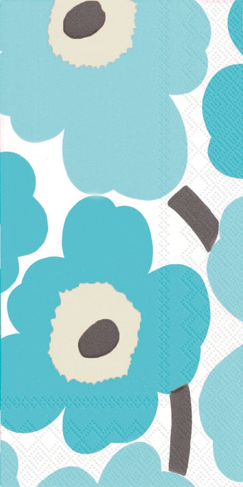 Marimekko - Unikko Turquoise Paper Guest Towels 16ct