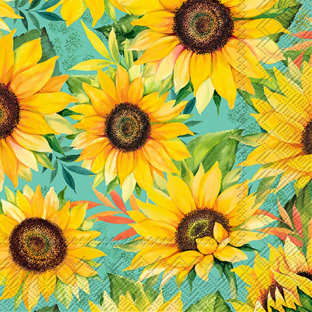 Vincent Van Gogh Sunflowers Beverage Napkins 20 ct