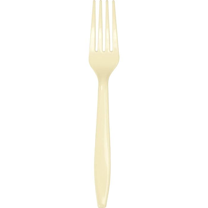 Ivory Premium Plastic Forks (24pc)