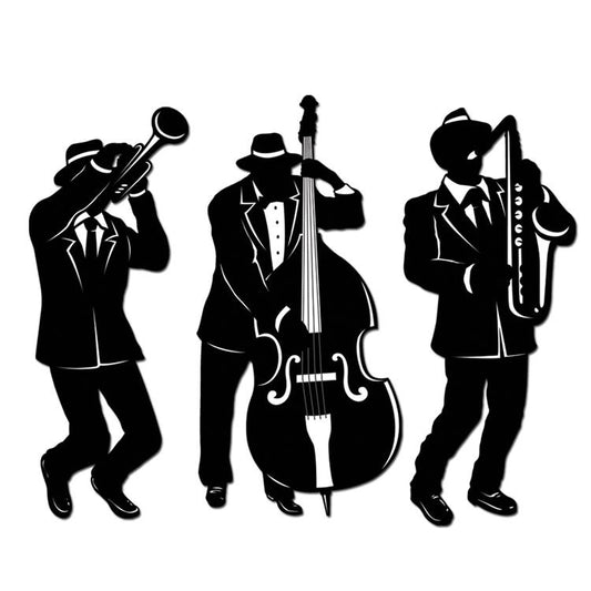 Mardi Gras Jazz Trio Silhouettes