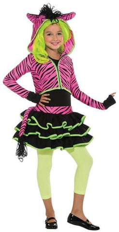Neon Pink Zebra Child Costume