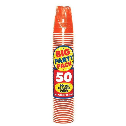 Big Party Pack Orange Peel 18oz Plastic Cups