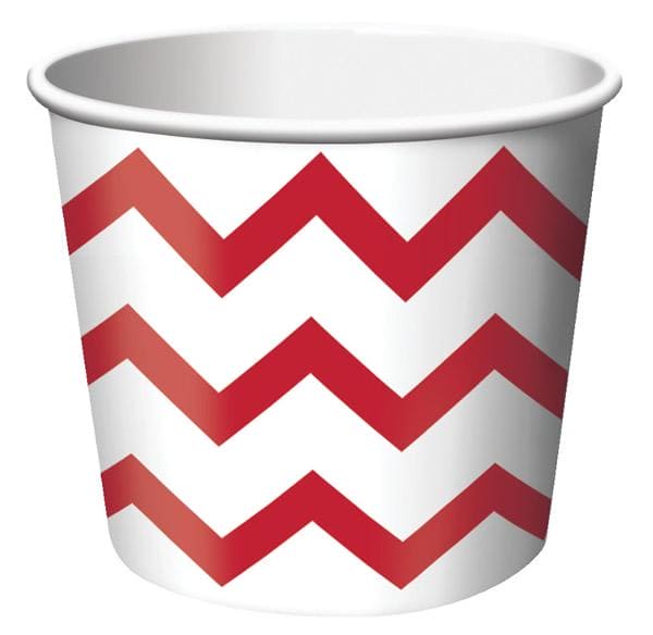 Classic Red Chevron Treat Cups 6ct