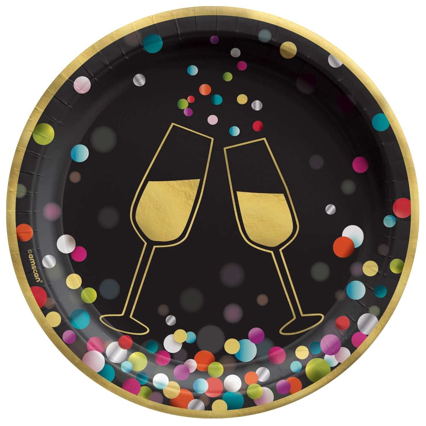 Colorful Confetti 6" Round Lunch Plates 20 ct.