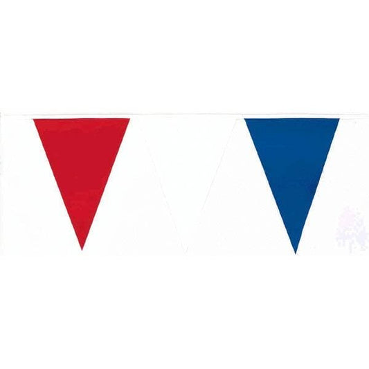 Red, White & Blue Large 120ft Pennant Banner