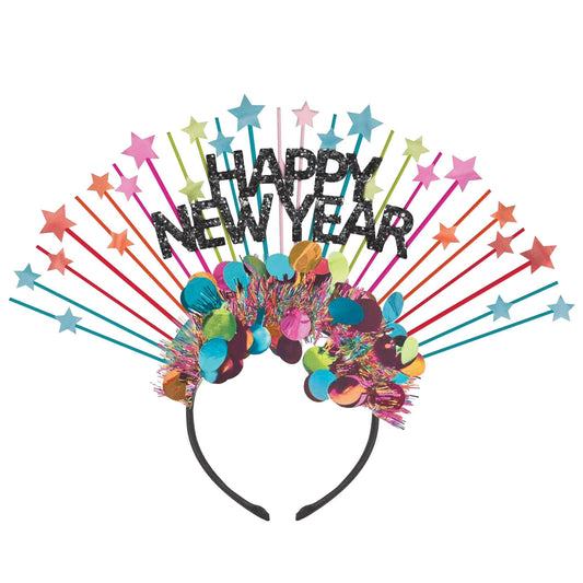 Happy New Year Colorful Confetti Spray Headband