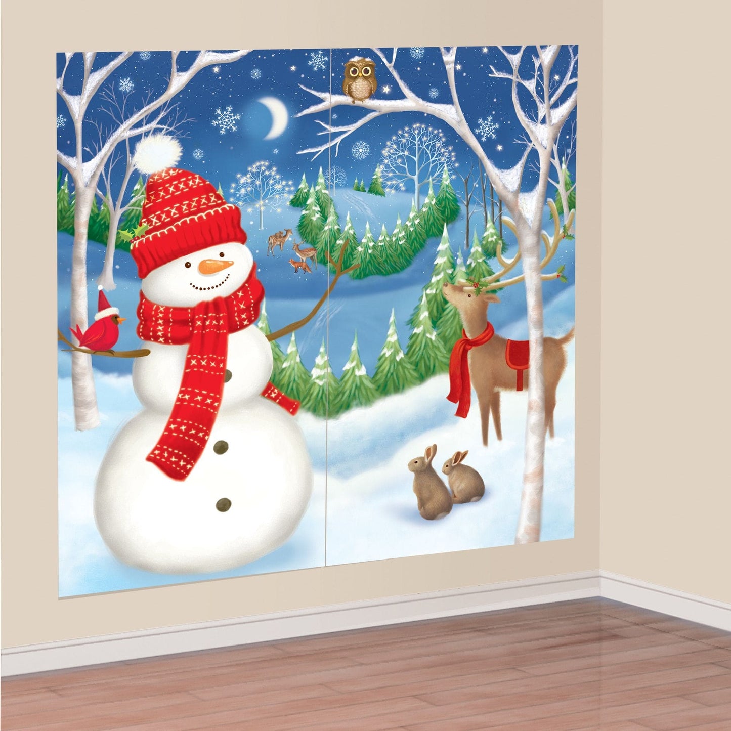 Winter Friends Scene Setters Add On  65" x 33 1/2" 32 ct.