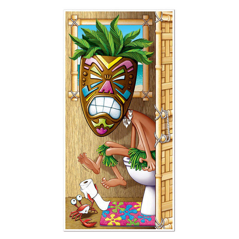 Tiki Man Restroom Door Cover