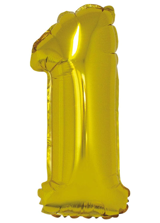 16" Number 1 Air Filled Metallic Balloon