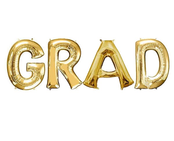 16" GRAD Phrase Gold Balloon (DOS NOT FLOAT) 1 Ct