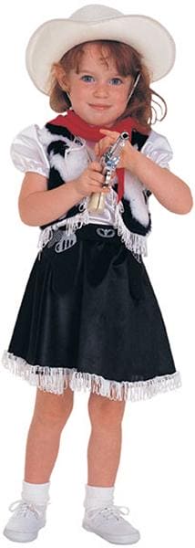 Kid's Cowgirl Cowhide Western Costume