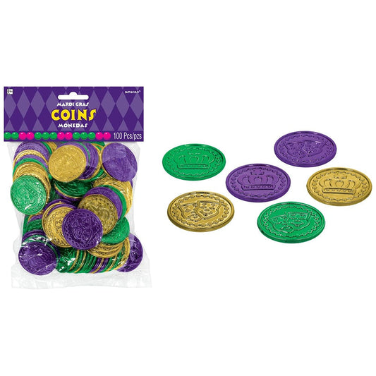 Mardi Gras Coins 100 Ct