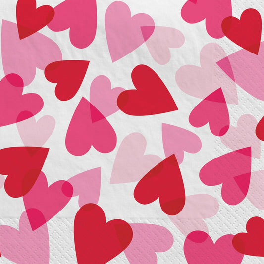 Heart Party Luncheon Napkins 40ct