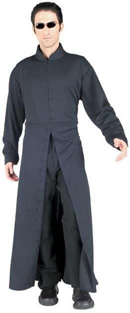 Men's Matrix Black Cloak Neo Adult Costume
