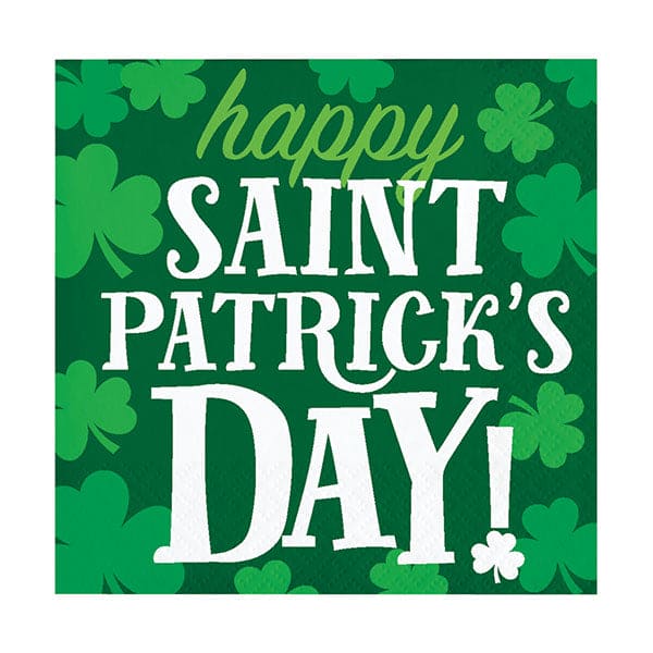 Happy Saint Patrick's Day Beverage Napkins 16ct