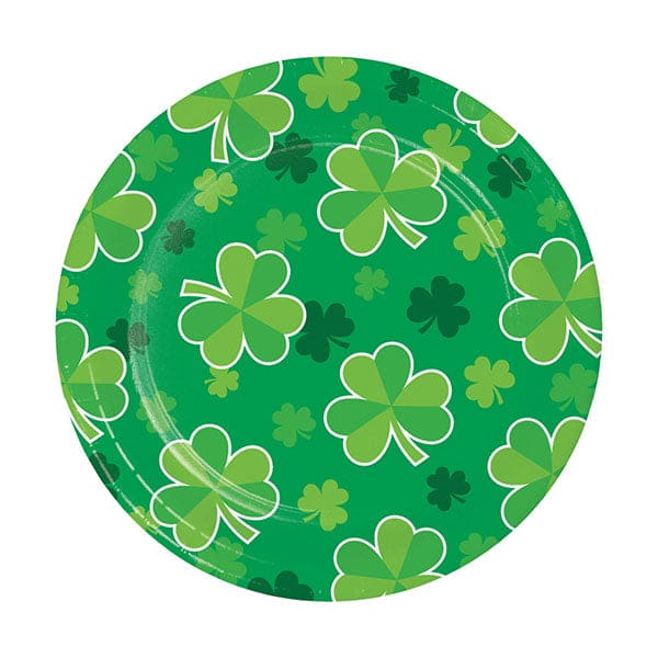 Irish Clover 7in Round Luncheon Paper Plates 8ct