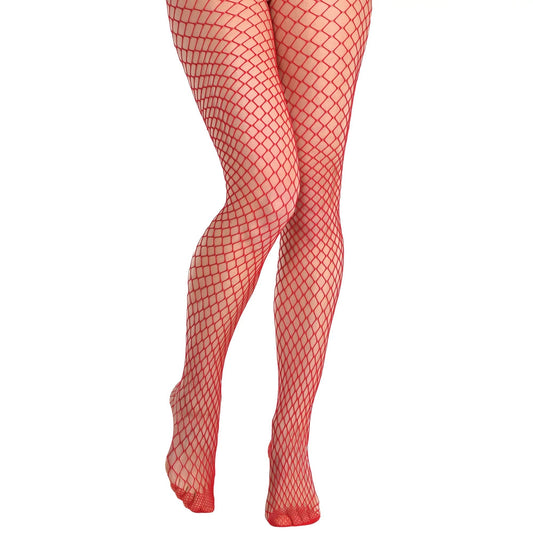 Red Diamond Net Stockings - Adult Standard