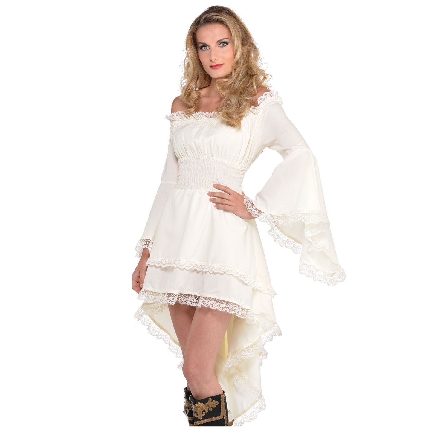 Pirate Adult White Short Off The Shoulder Dress