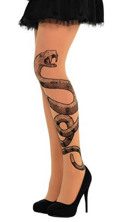 Witch Doctor Adult Snake Printed Tights