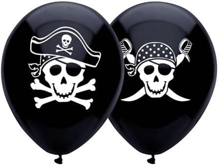 Pirate 12in Printed Latex Balloons