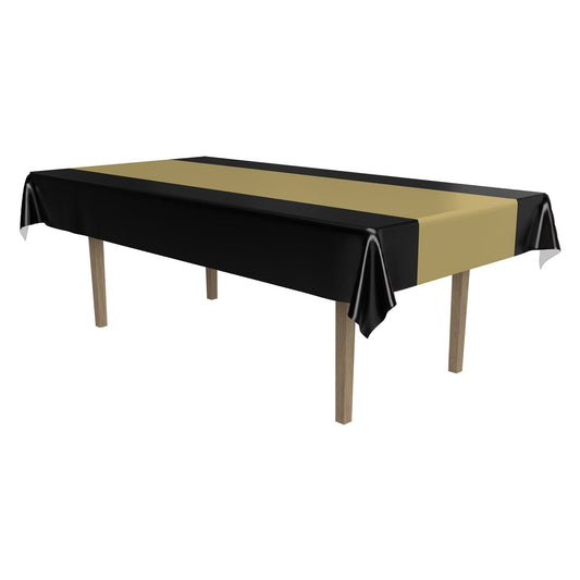 Black & Gold 54in x 108in Table Cover