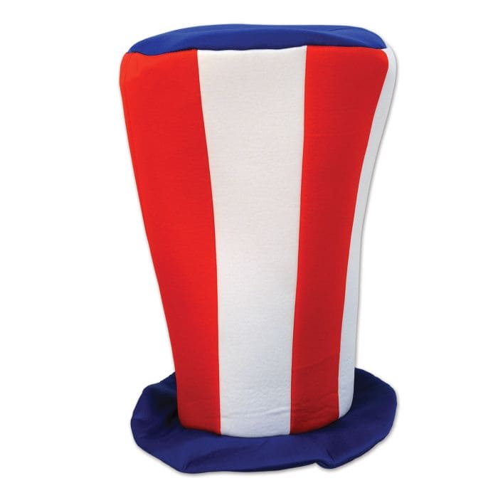 Patriotic Plush Tall Top Hat