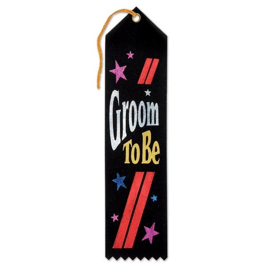 Groom To Be Black Award Ribbon