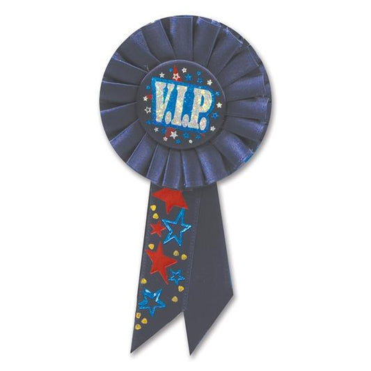 V.I.P Blue Rosette Ribbon