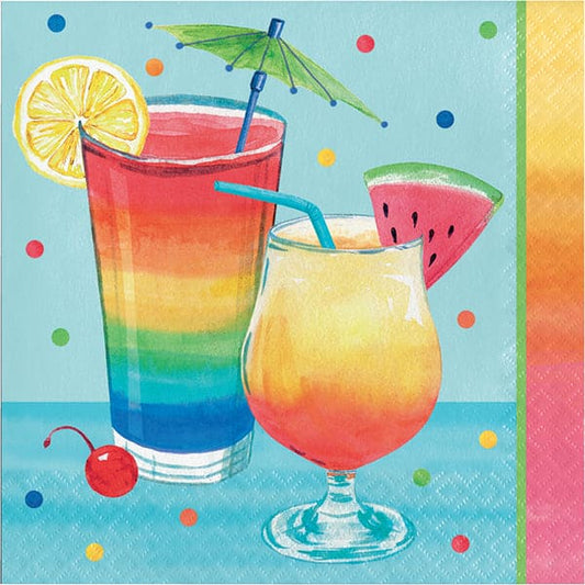 Summer Cocktail Luncheon Napkins 16ct