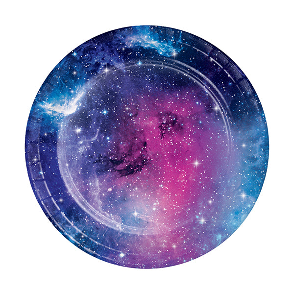 Galaxy Party 7in Round Luncheon Paper Plates 8ct