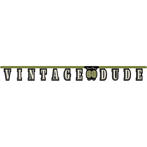 Vintage Dude 60th Banner