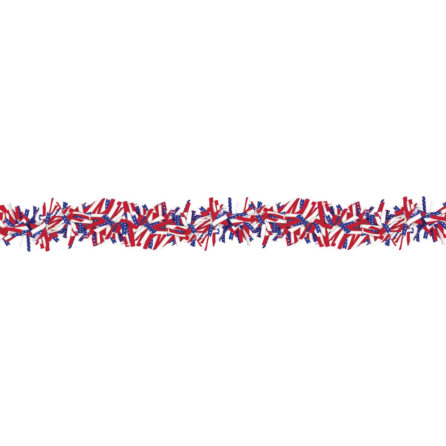 Patriotic Stars & Stripes Boa Garland 15ft