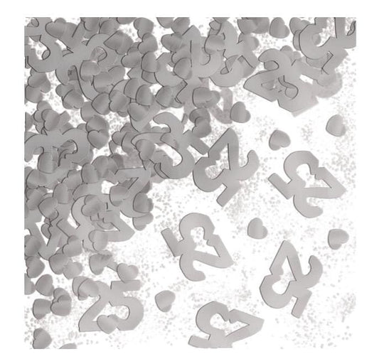 Silver 25th Anniversary Foil Confetti