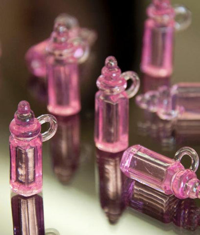Pink Baby Bottle Charms 1.25in