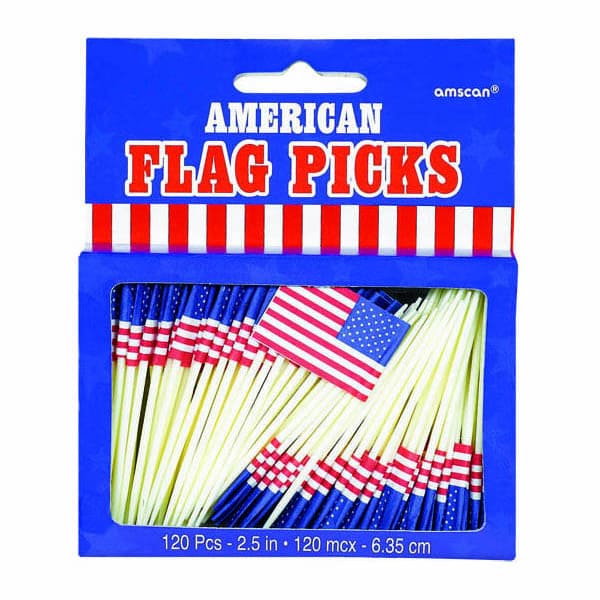 Patriotic Flag Picks 120 Ct