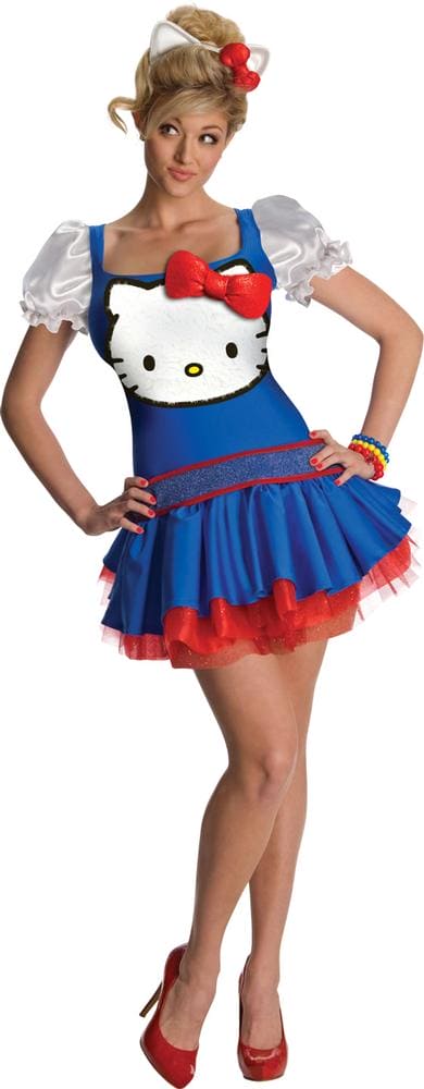Sexy Blue Hello Kitty Adult Costume