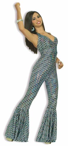 Boogie Dancing Babe Disco Fever 70s Jumpsuit Adult Costume