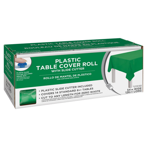 Boxed Plastic Table Roll - 54in x 126ft Festive Green