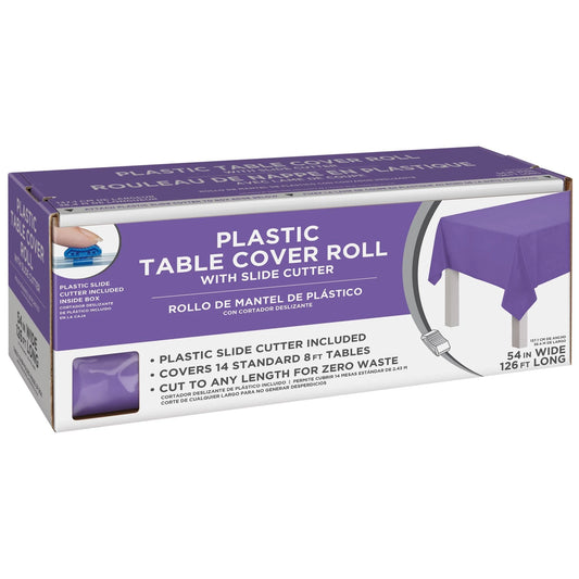 Boxed Plastic Table Roll - 54in x 126ft New Purple