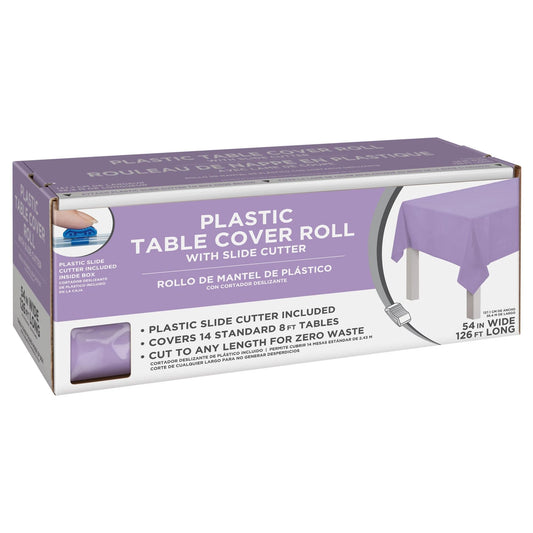 Boxed Plastic Table Roll - 54in x 126ft Lavender