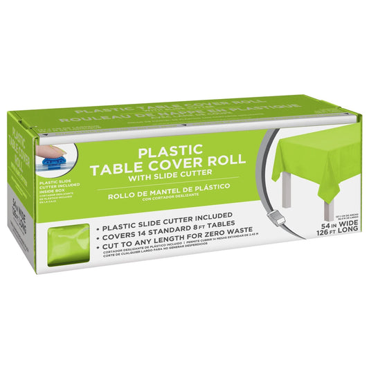 Boxed Plastic Table Roll - 54in x 126ft Kiwi