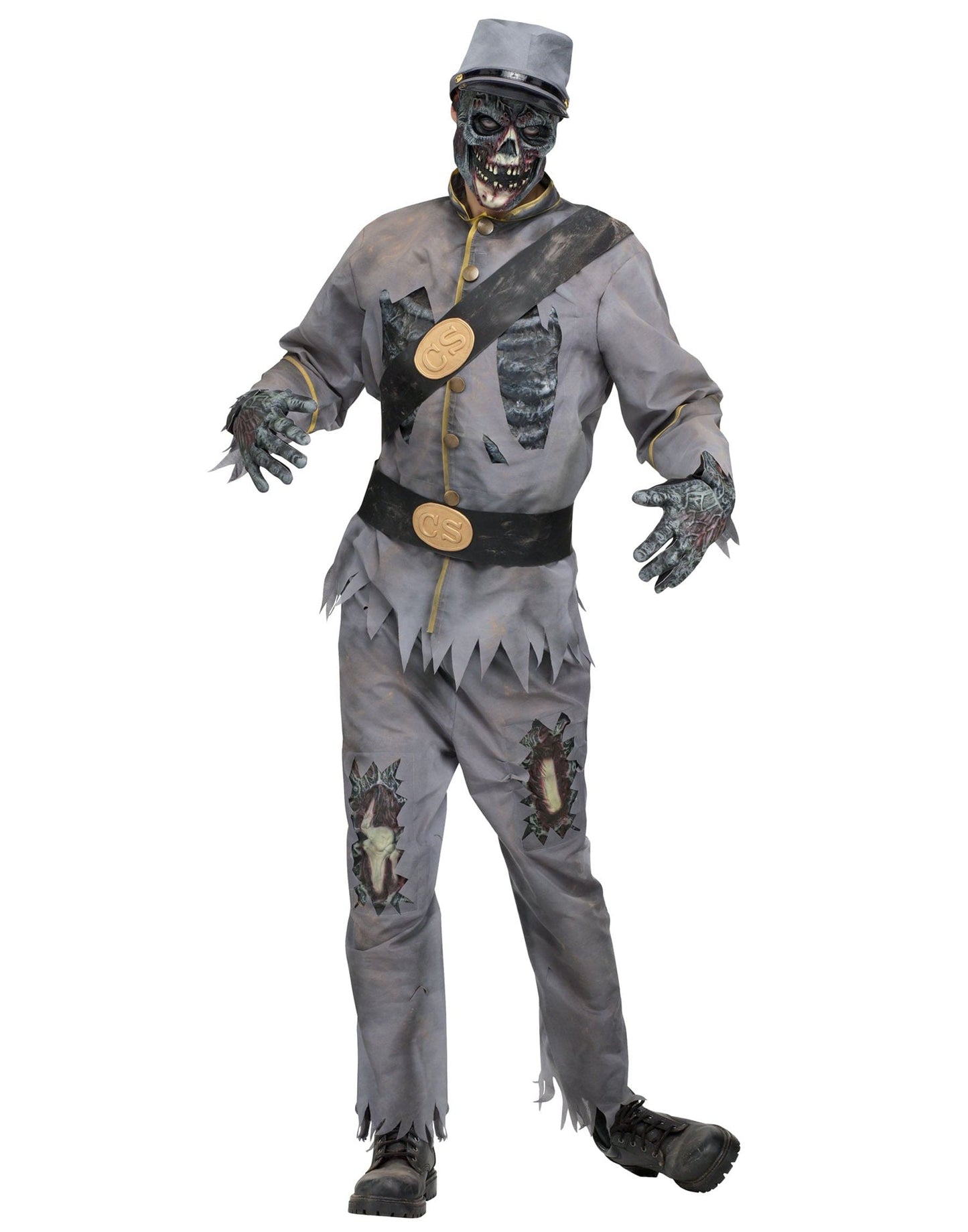 Zombie Civil War Confederate Soldier Men's Adult Costume