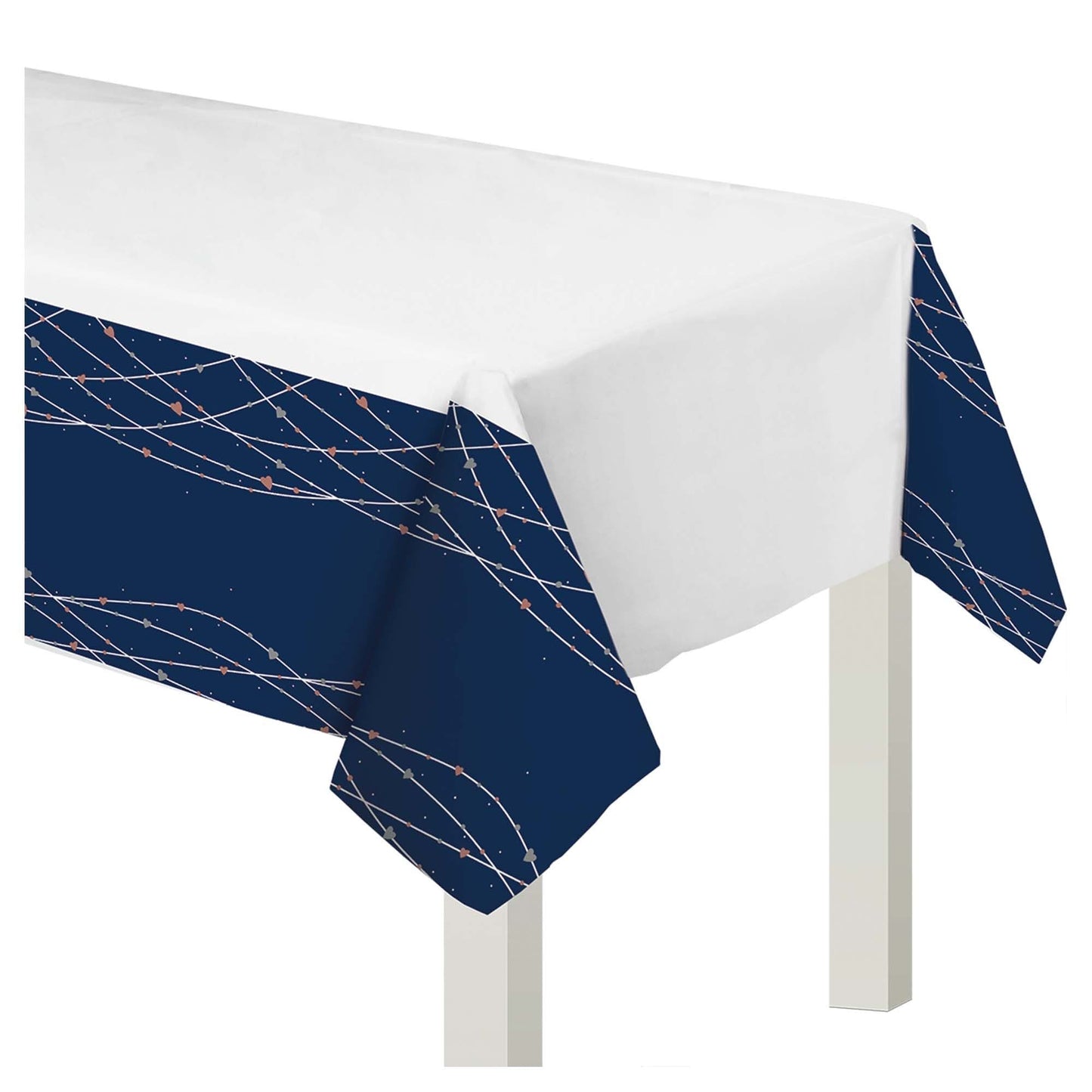 Navy Bride 54in x 102in Plastic Table Cover