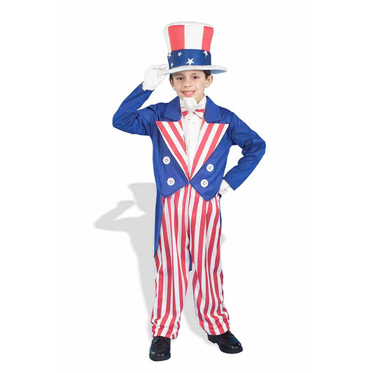Uncle Sam Patriotic Red, White, Blue Child Costume