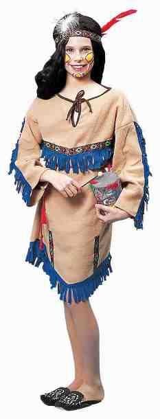 Native American Indian Princess Girls Costume