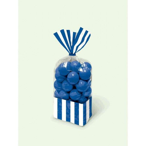 Striped Cello Party Bags - Bright Royal Blue