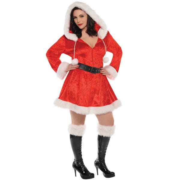 Sassy Miss Santa Hodded Suit